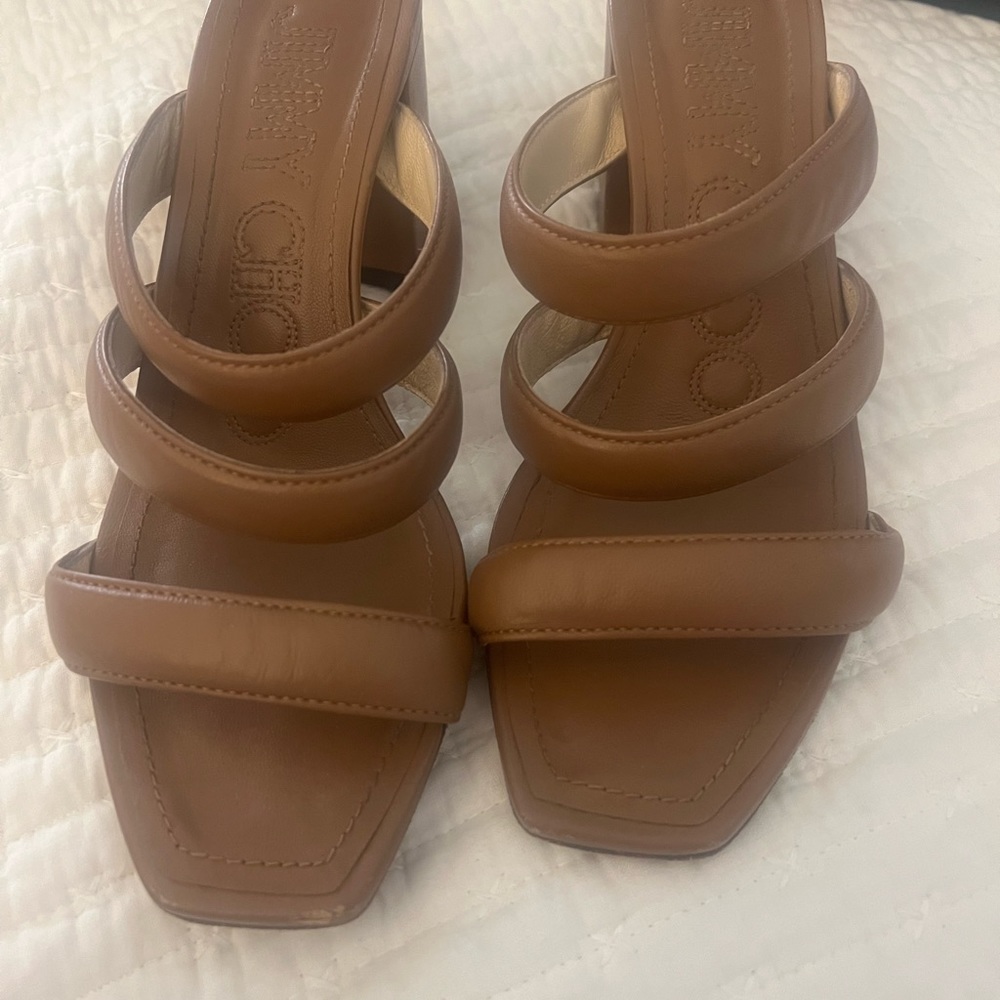 Jimmy Choo Auna 65mm sandals brown leather size 38